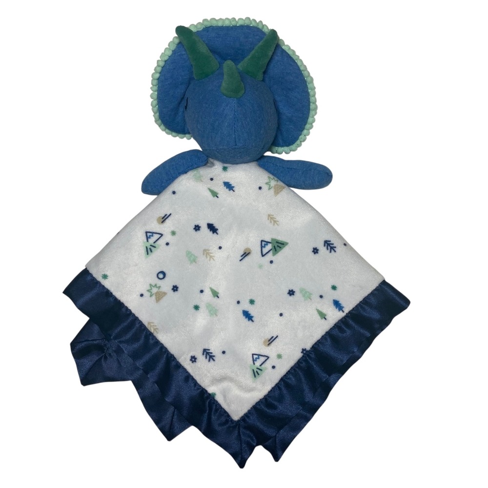 Cloud Island Dinosaur Triceratops Lovey 14" Security Blanket Blue 2020 Target